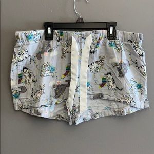 Old Navy Women’s Grey Festive Cat Pajama Shorts